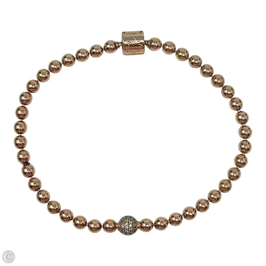 14k Rose Gold Plated Beads & Pavé Bracelet By Pandora