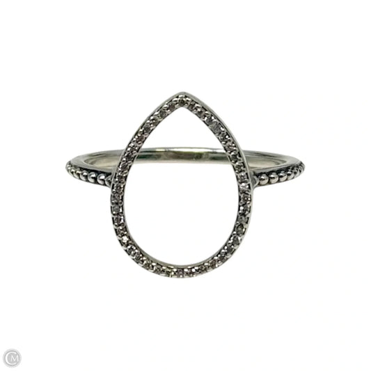 Teardrop CZ Ring Sterling Silver By Pandora, Size: 7.5