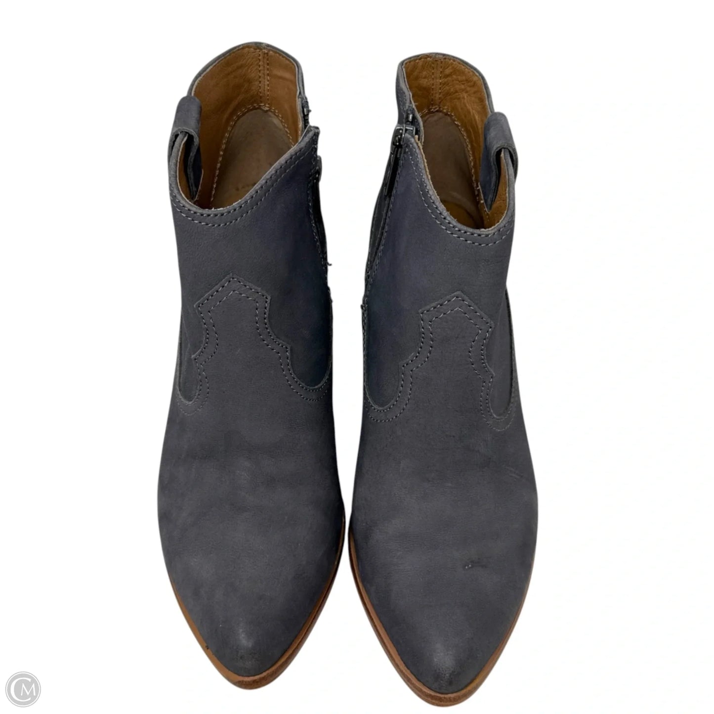 Reina Suede Booties Designer By Frye In Grey, Size: 8.5