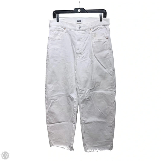 Arellia Ankle Jeans By Paige In White Denim, Size: 10/30