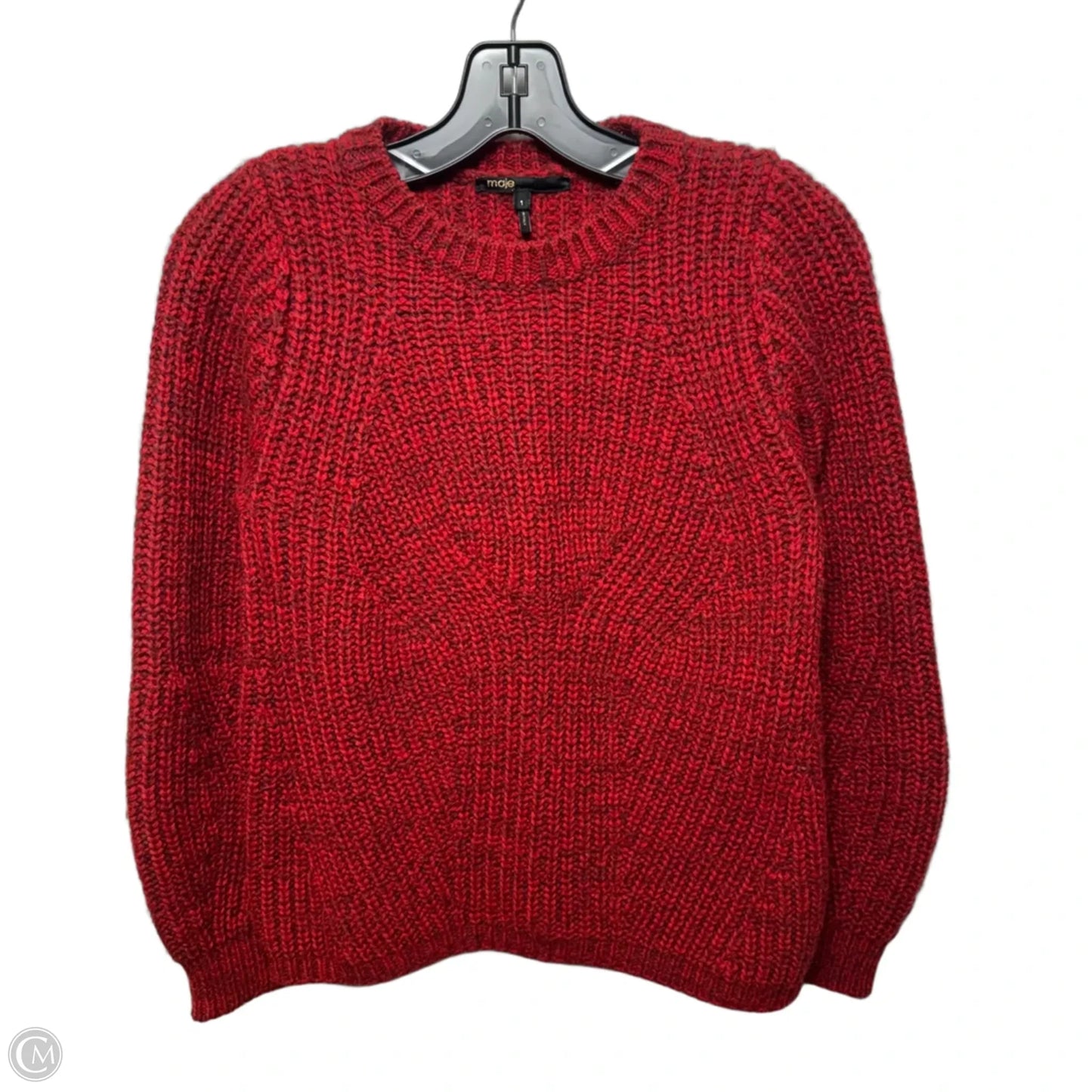 Wool Blend Sweater By Maje In Red, Size: S