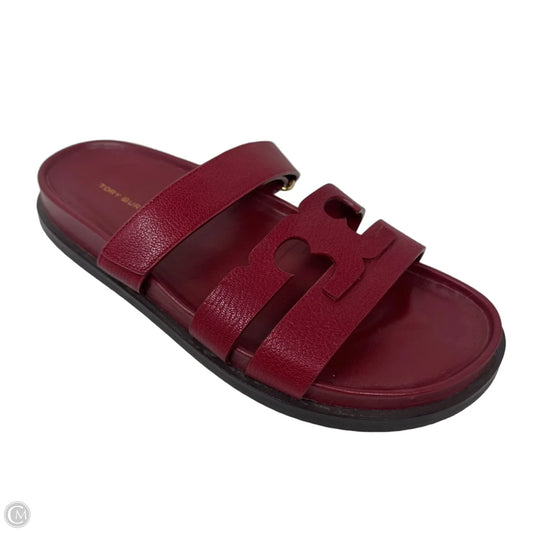 Ines Sport Slide Sandals Designer By Tory Burch In Red, Size: 9.5