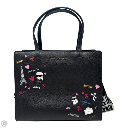Maybelle Satchel Handbag Designer By Karl Lagerfeld, Size: Medium