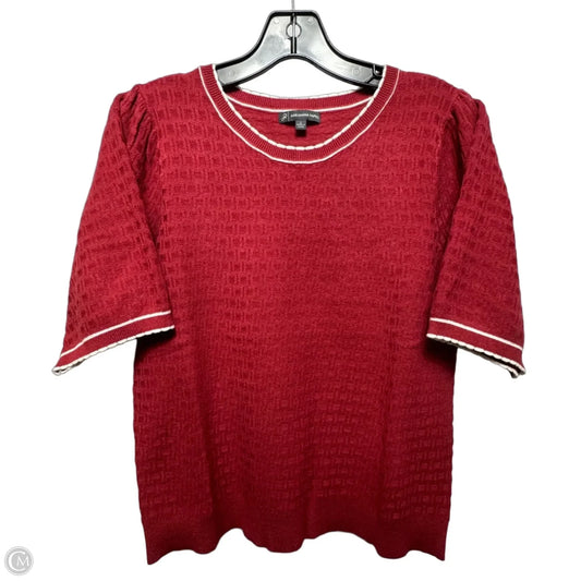 Sweater Short Sleeve By Adrianna Papell In Red, Size: L