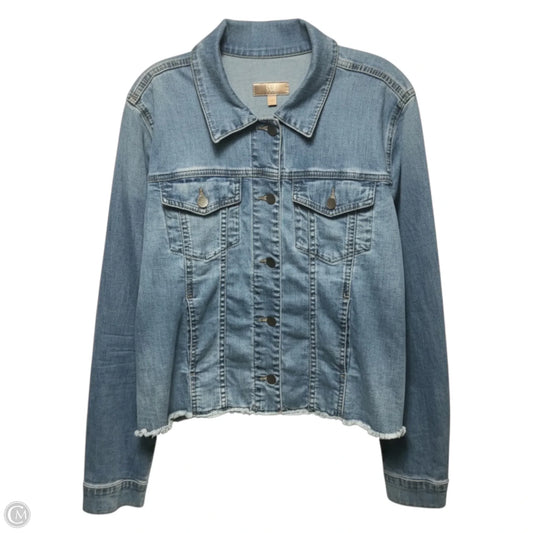 Jacket Denim By Kut In Blue Denim, Size: Xl