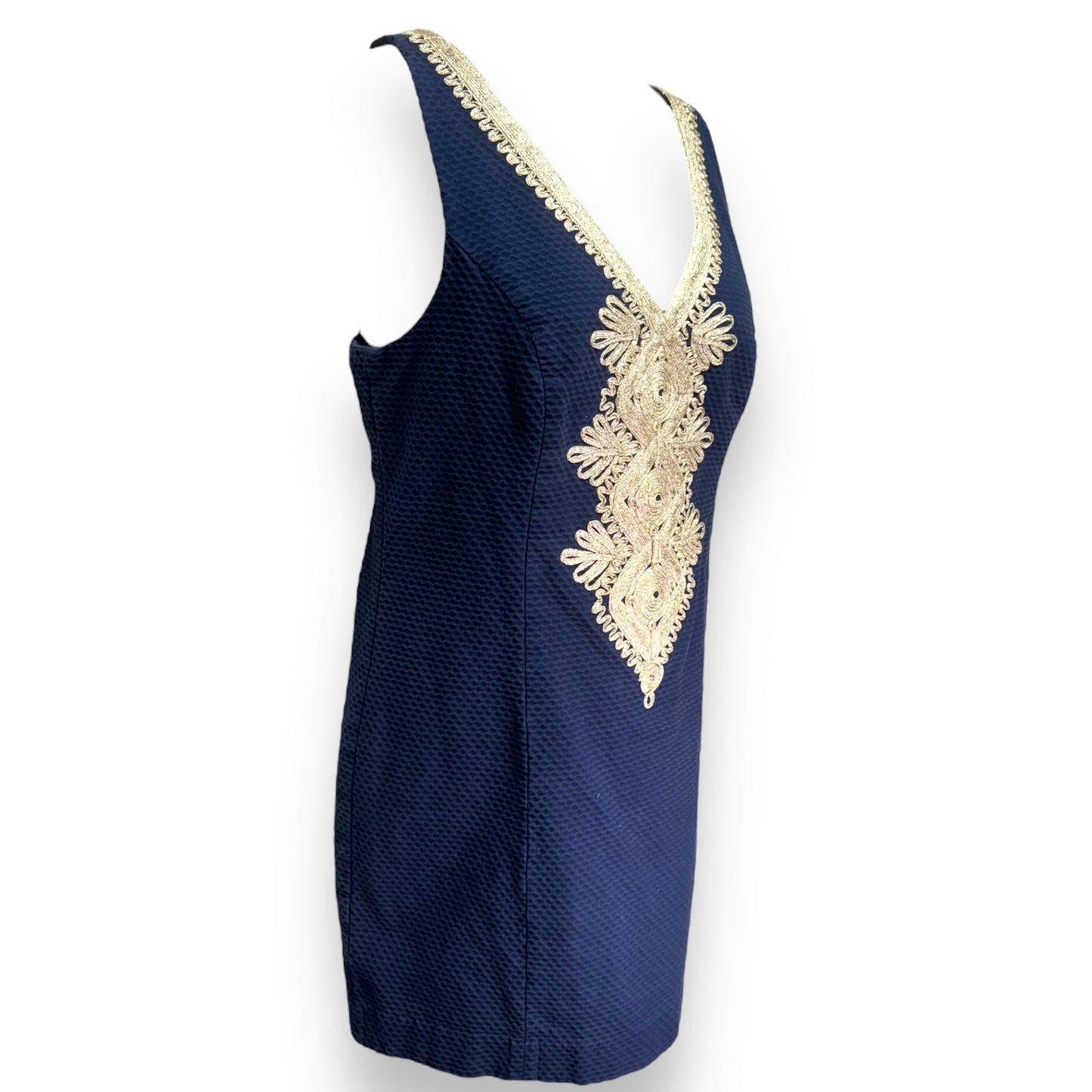 Junie Shift Dress Designer By Lilly Pulitzer In True Navy, Size: M