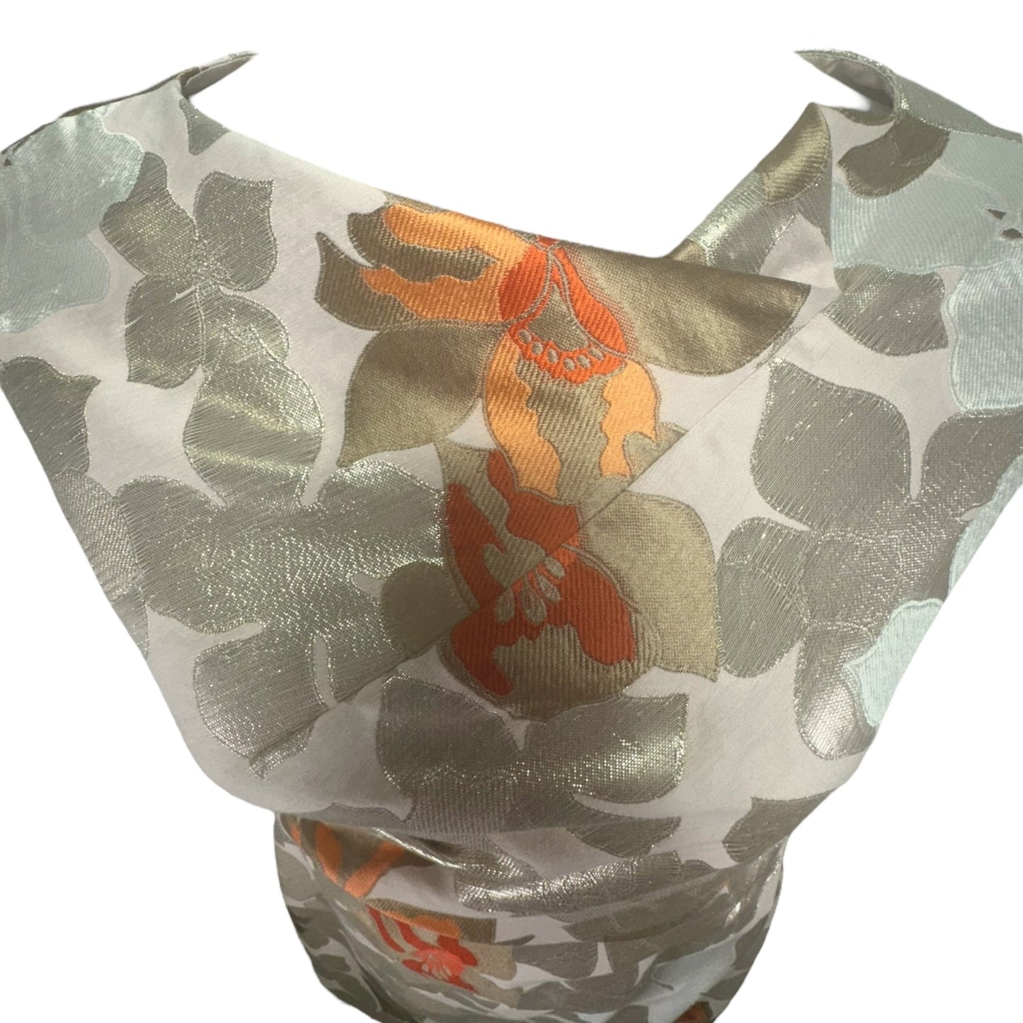 Metallic Jacquard Midi Dress Designer By Paule Ka Paris, Size 12