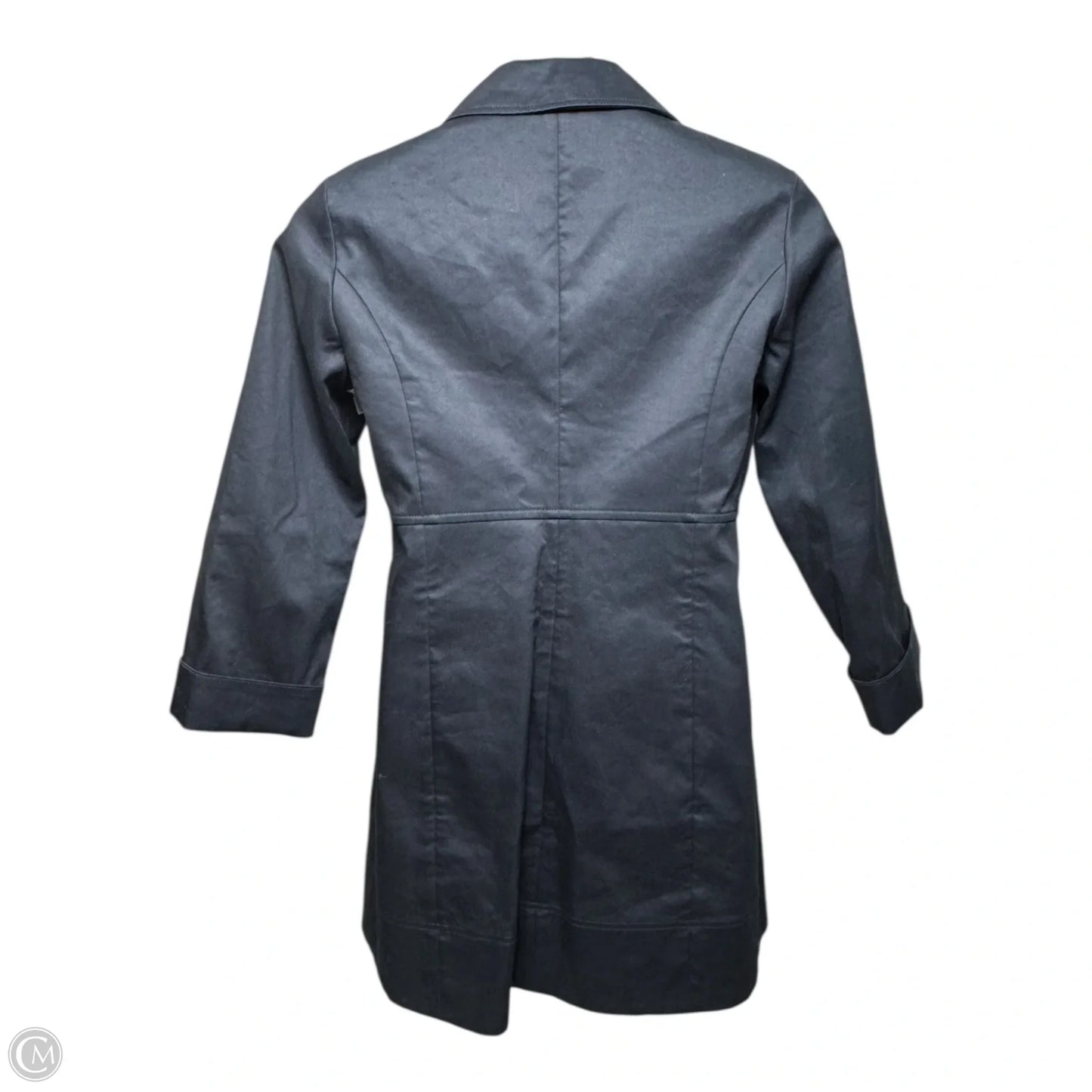 Coat Trench Coat By Brooks Brothers In Navy, Size: 8