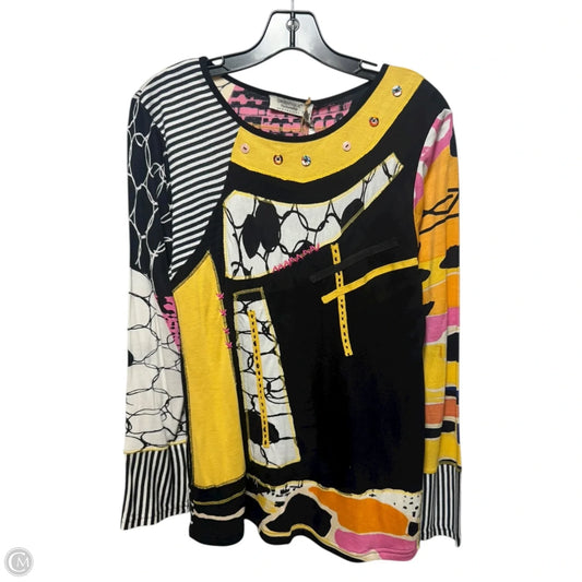 Abstract Top Long Sleeve By Orientique In Multi-colored, Size: Xs