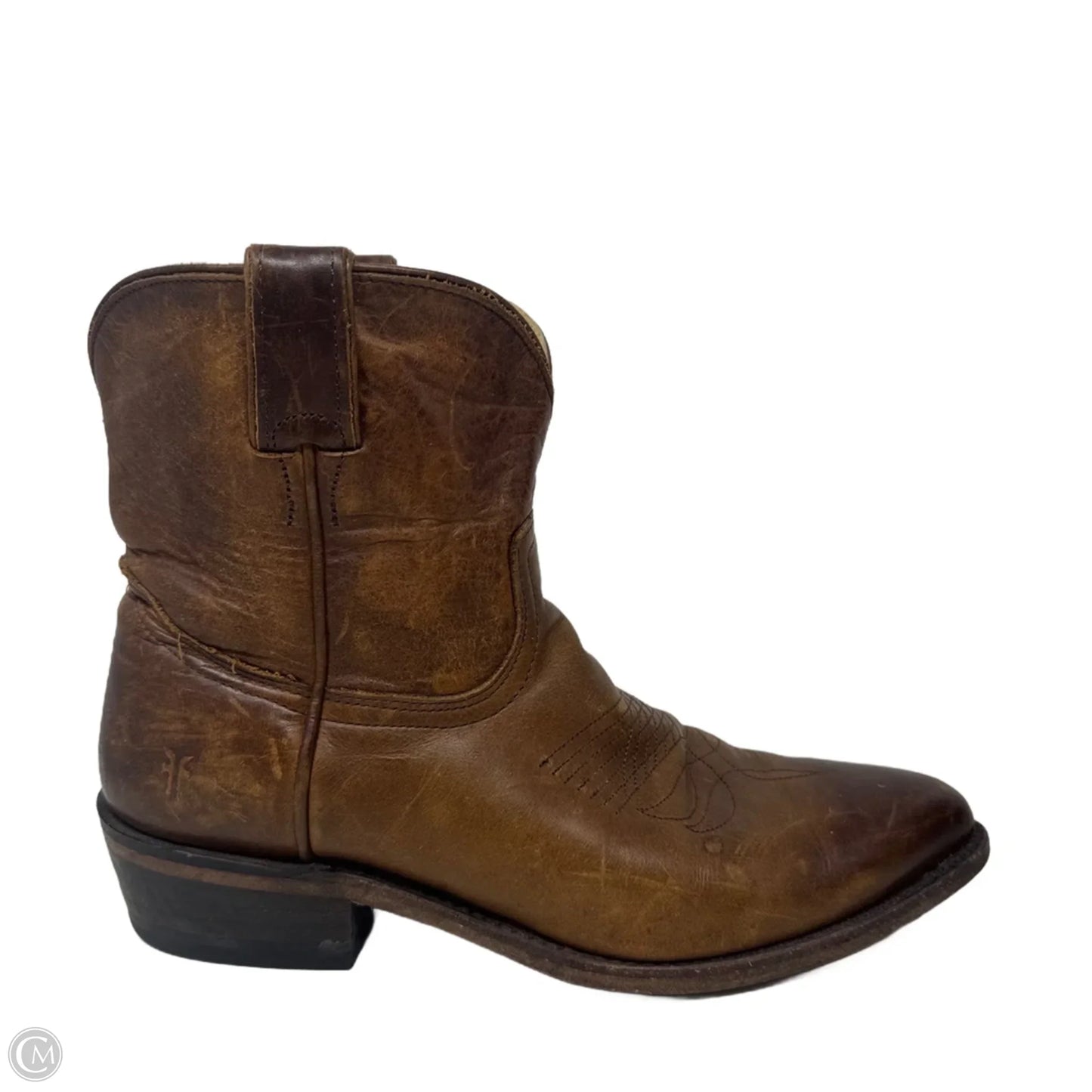 Billy Short Boots Designer By Frye In Brown, Size: 10