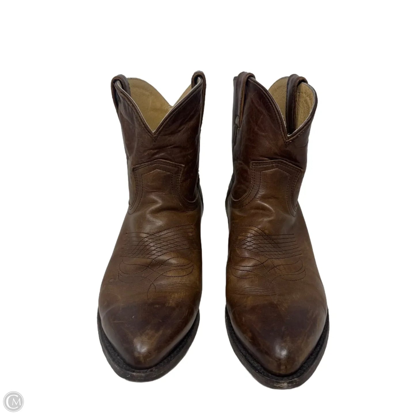 Billy Short Boots Designer By Frye In Brown, Size: 10