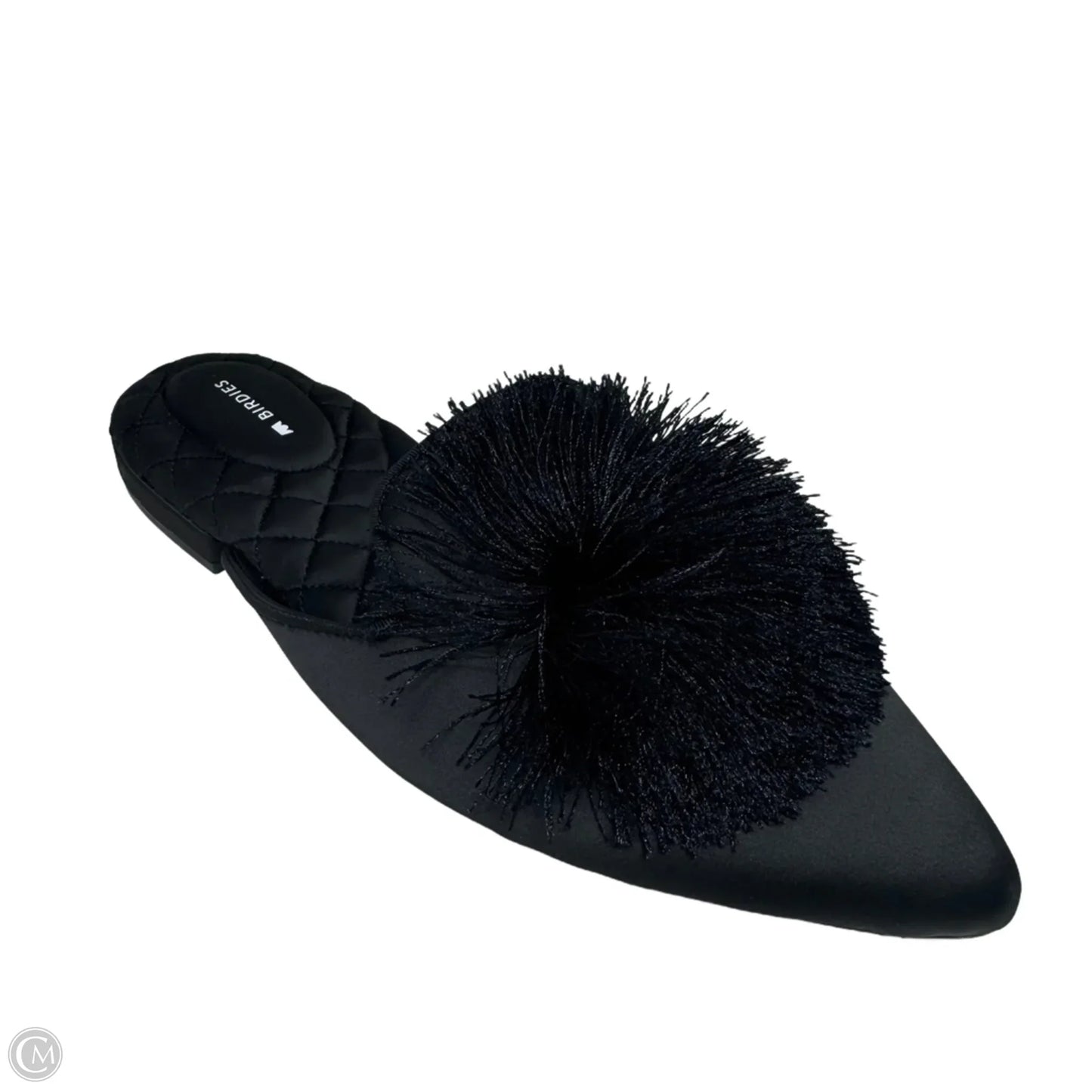 Dove Pom Mule Shoes Flats By Birdies In Black, Size: 9
