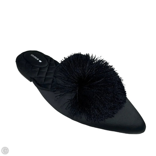 Dove Pom Mule Shoes Flats By Birdies In Black, Size: 9