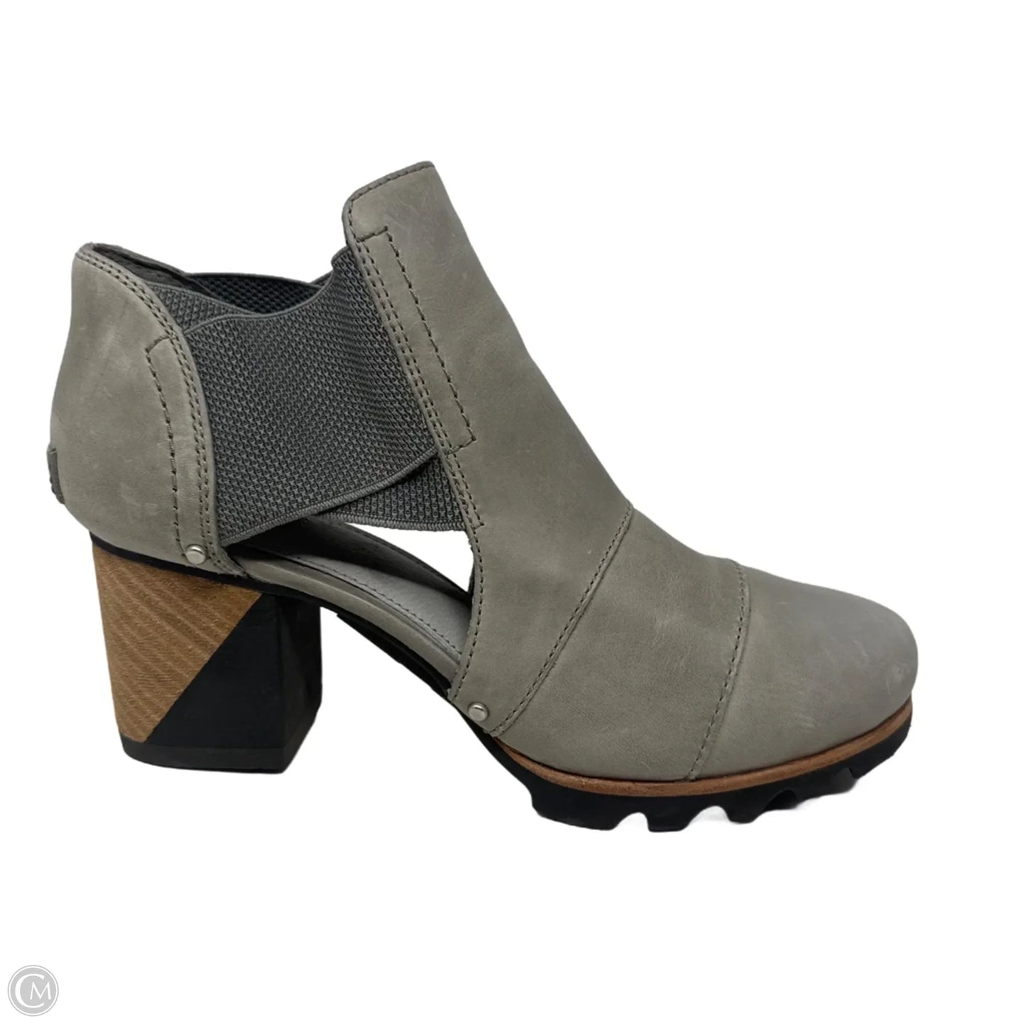 Addington Cutout Boots Ankle Heels By Sorel In Grey, Size: 9.5
