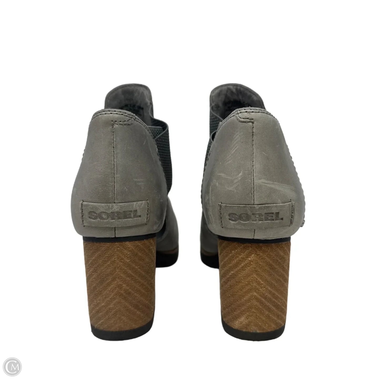 Addington Cutout Boots Ankle Heels By Sorel In Grey, Size: 9.5