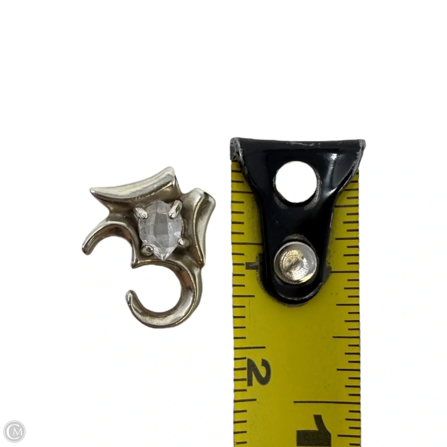 Sterling Silver & Crystal Om Pendant