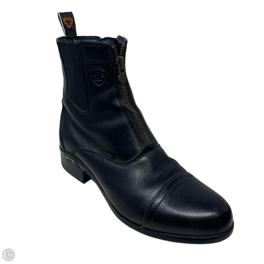 Heritage Paddock Zip Boots Ankle Flats By Ariat In Black, Size: 8.5