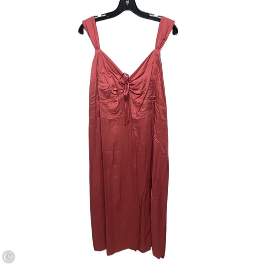 Dress Casual Maxi By Abercrombie And Fitch In Pink, Size: Xl