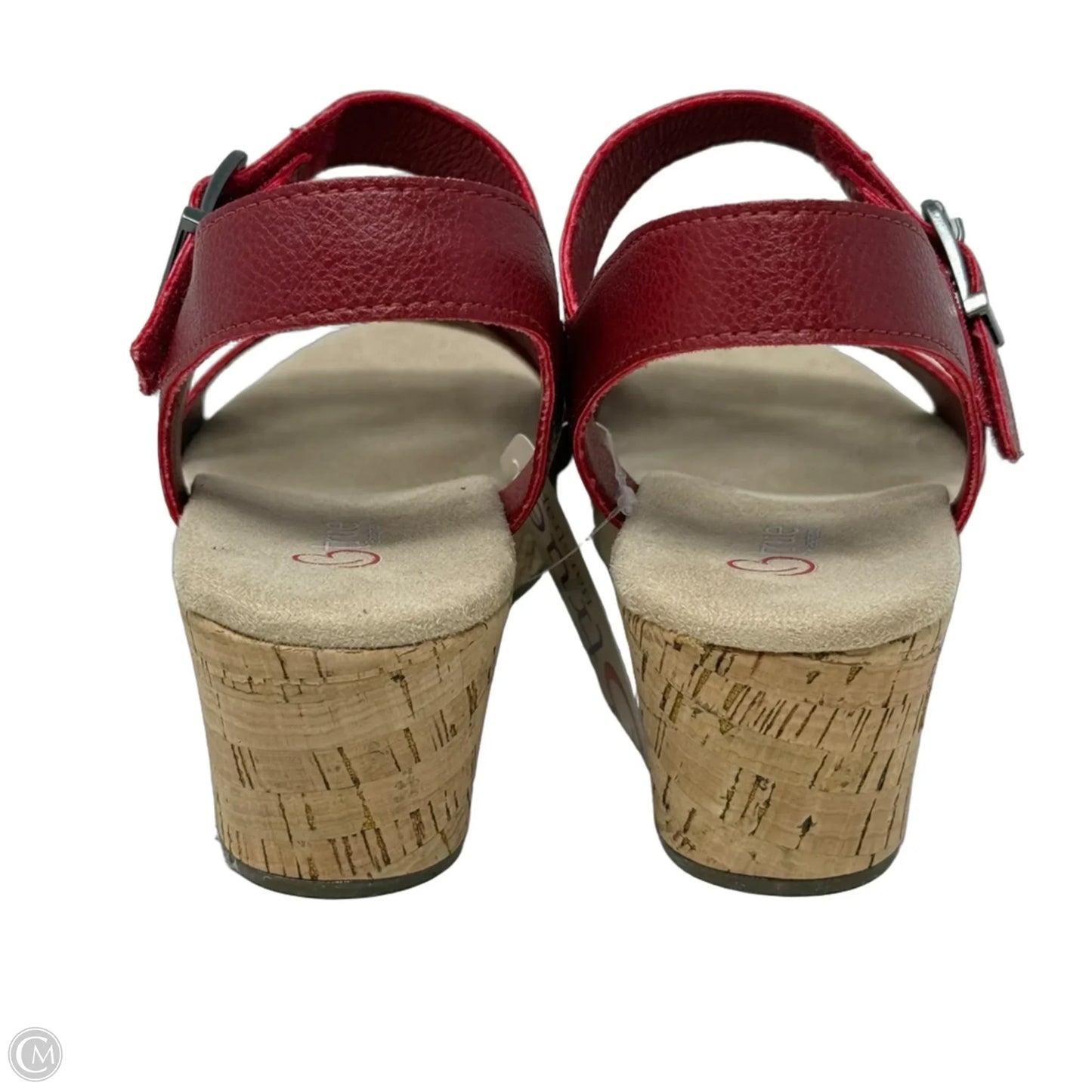 Sandals Heels Wedge By Bare Traps In Red, Size: 8