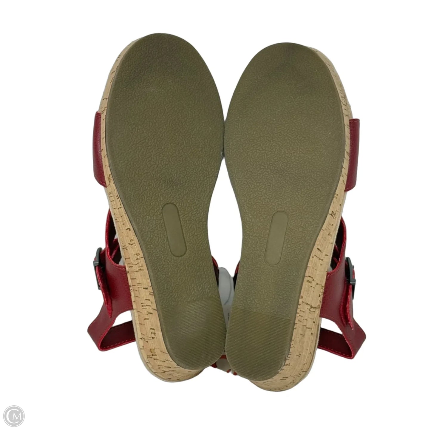 Sandals Heels Wedge By Bare Traps In Red, Size: 8