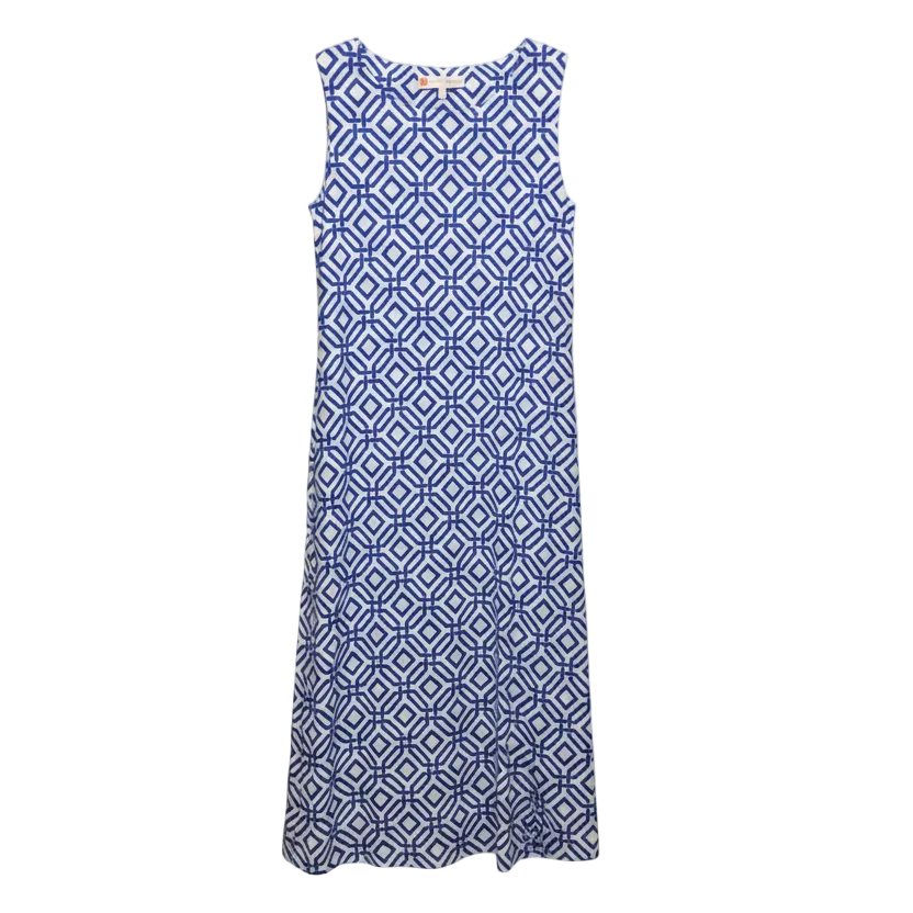 Beth Shift Dress By Jude Connally In White/Sapphire Grand Links Print, Size: L