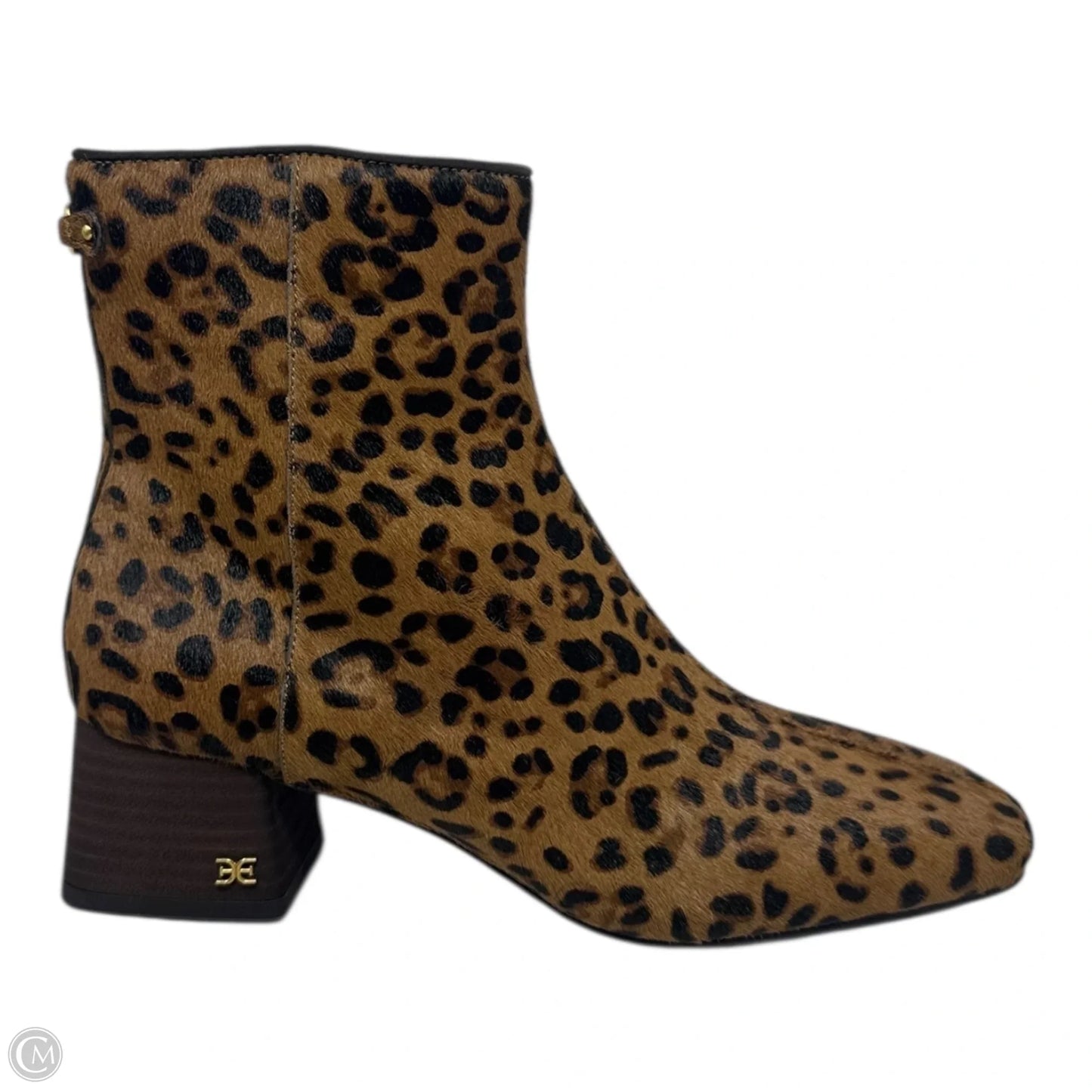 Paige Calfhair Boots Ankle Heels By Sam Edelman In Animal Print, Size: 7