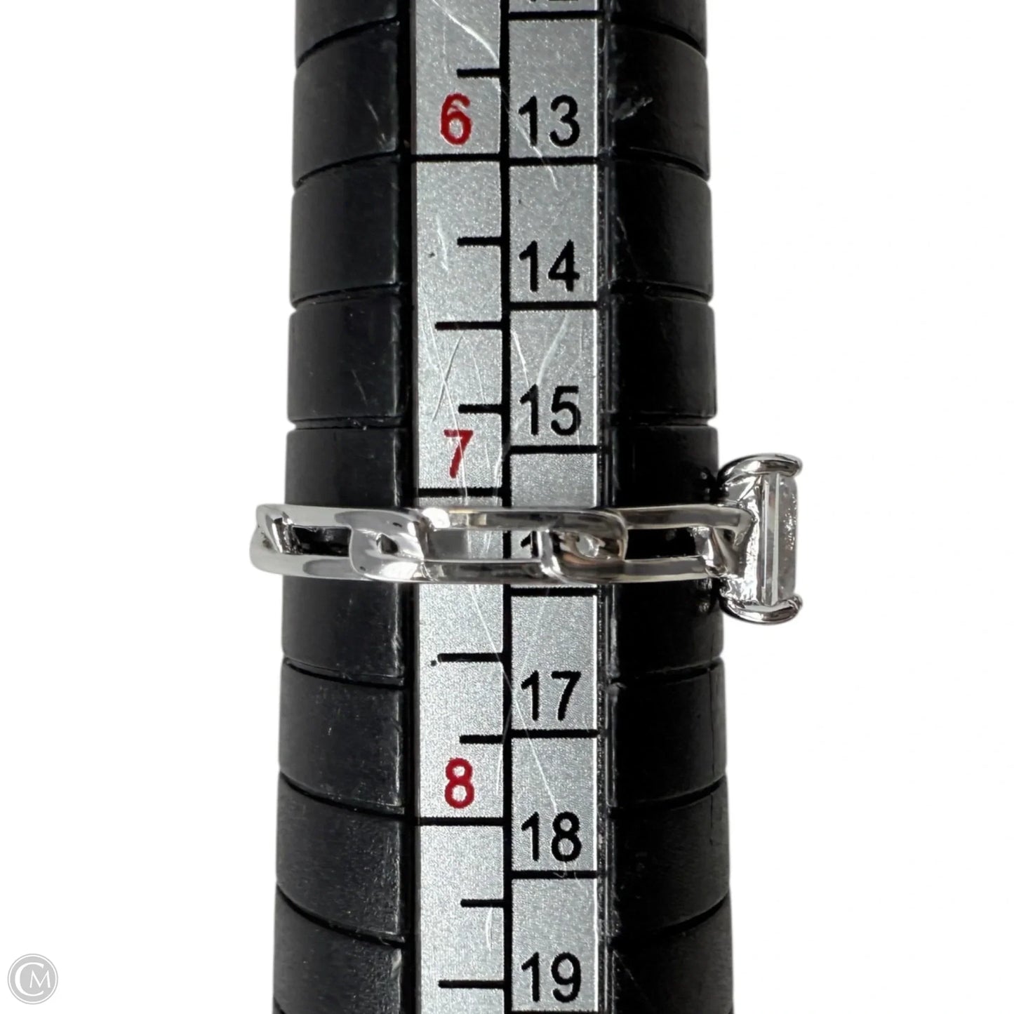 Sterling Silver Radiant Cut Cubic Zirconia Ring By Milor Italy, Size: 7