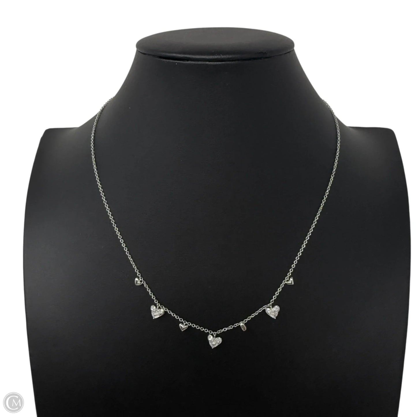 Haven Heart Choker Necklace in White Cubic Zirconia, Rhodium-Plated By Kendra Scott