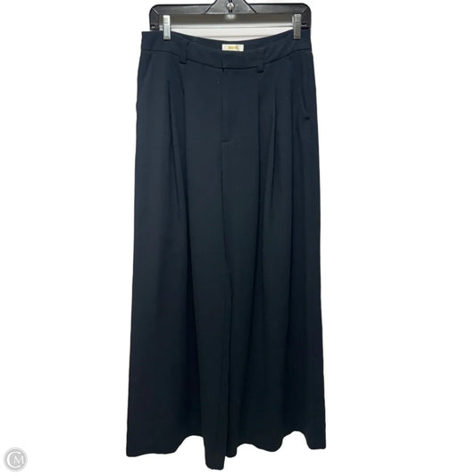 The Avery Wide-Leg Pleated Trousers By Maeve In Black, Size: 8