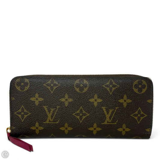Clémence Wallet In Monogram Canvas & Fuchsia Luxury Designer By Louis Vuitton, Size: Medium
