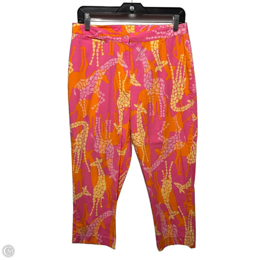 Vintage Capri Pants Designer By Lilly Pulitzer In Animal Print, Size: 8