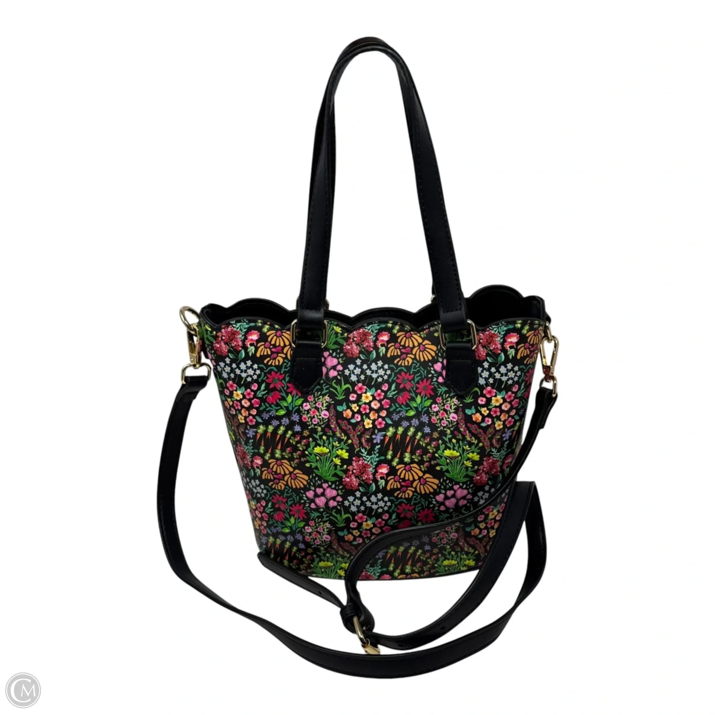XO Bloom Floral Garden Bucket Bag By Betsey Johnson, Size: Small