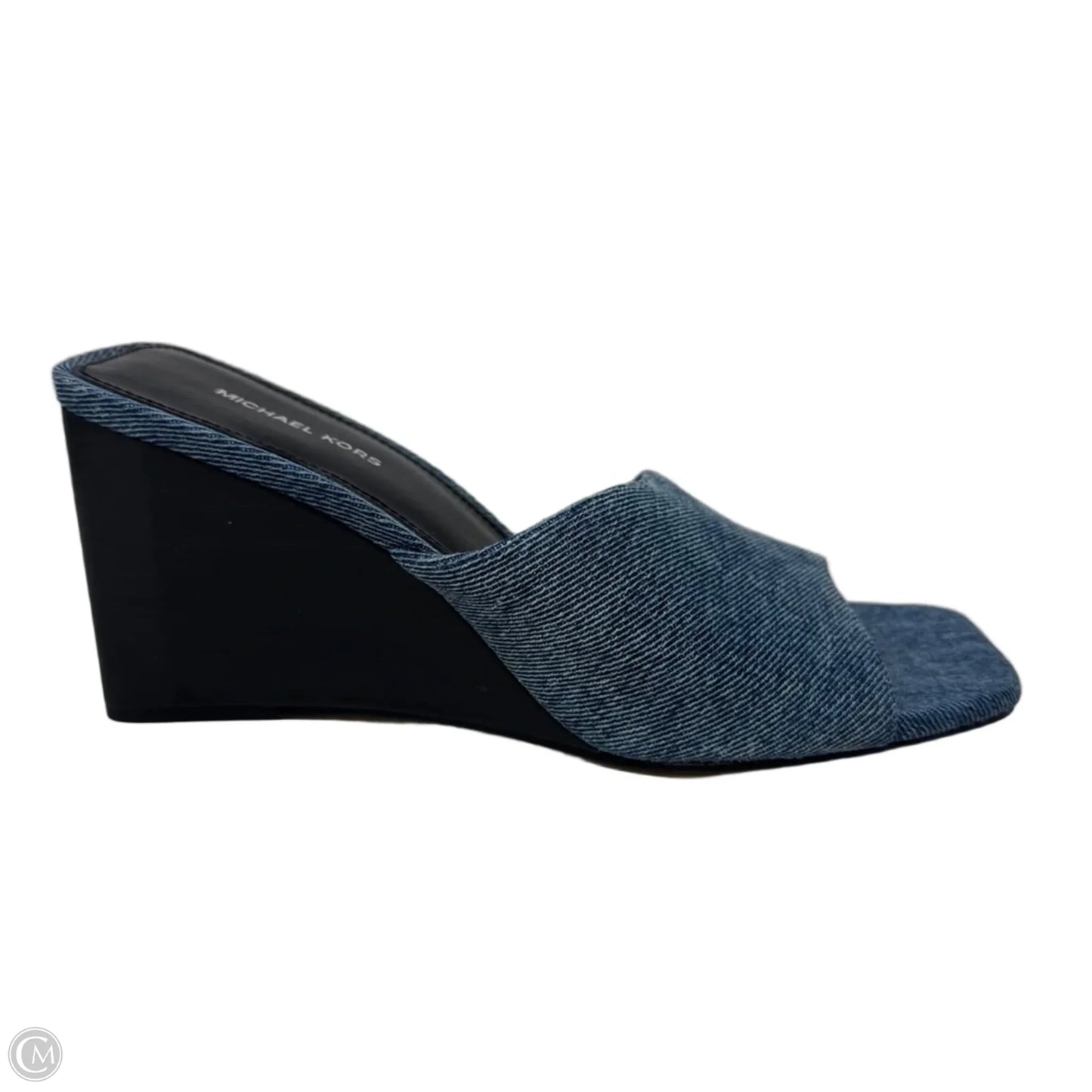 Miriam Wedge Shoes By Michael By Michael Kors In Blue Denim, Size: 6.5
