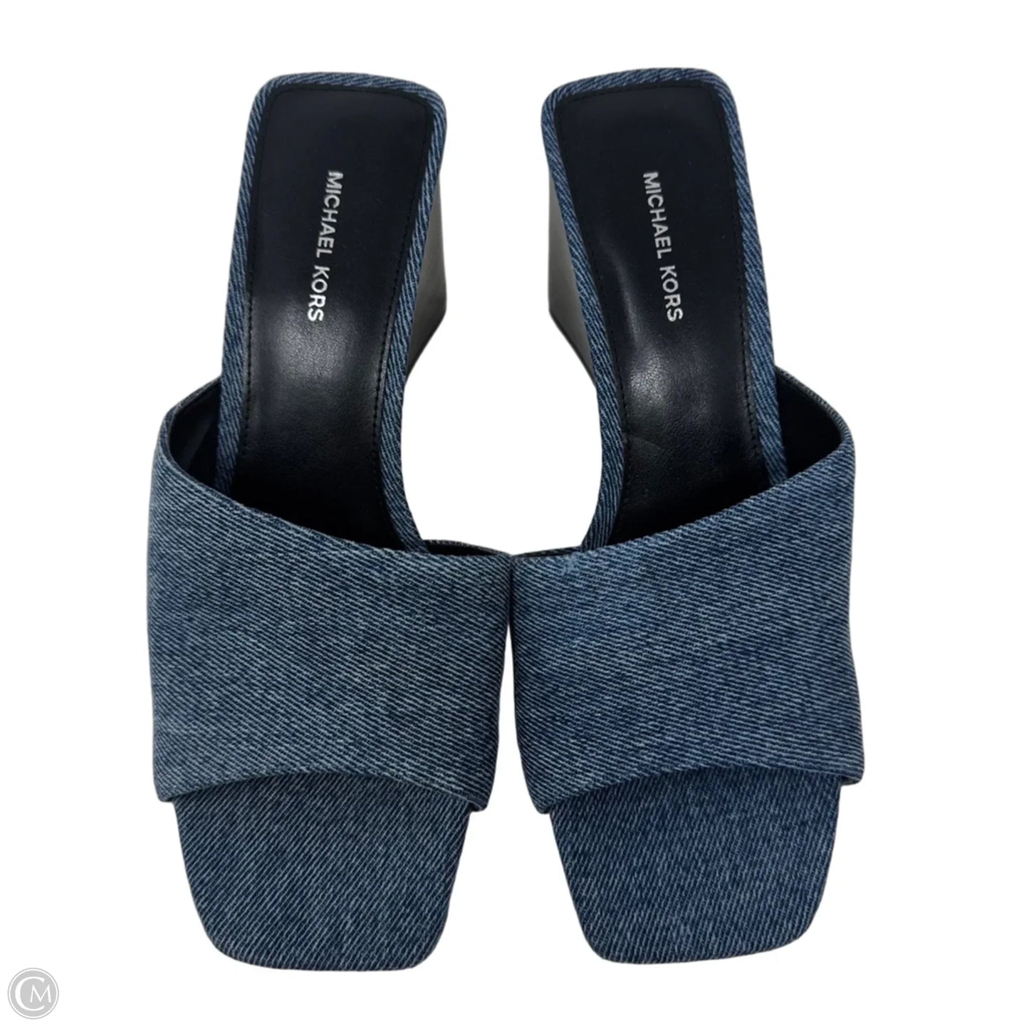 Miriam Wedge Shoes By Michael By Michael Kors In Blue Denim, Size: 6.5
