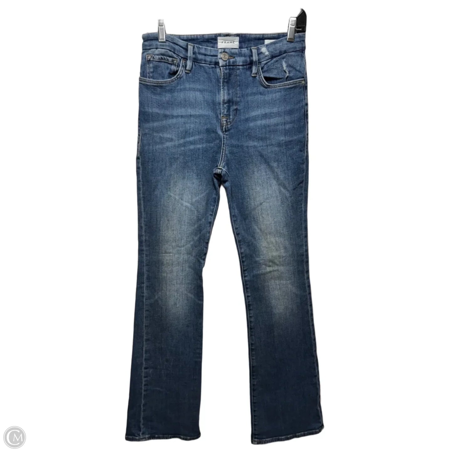 Le Mini Boot Jeans By Frame In Blue Denim, Size: 8/29
