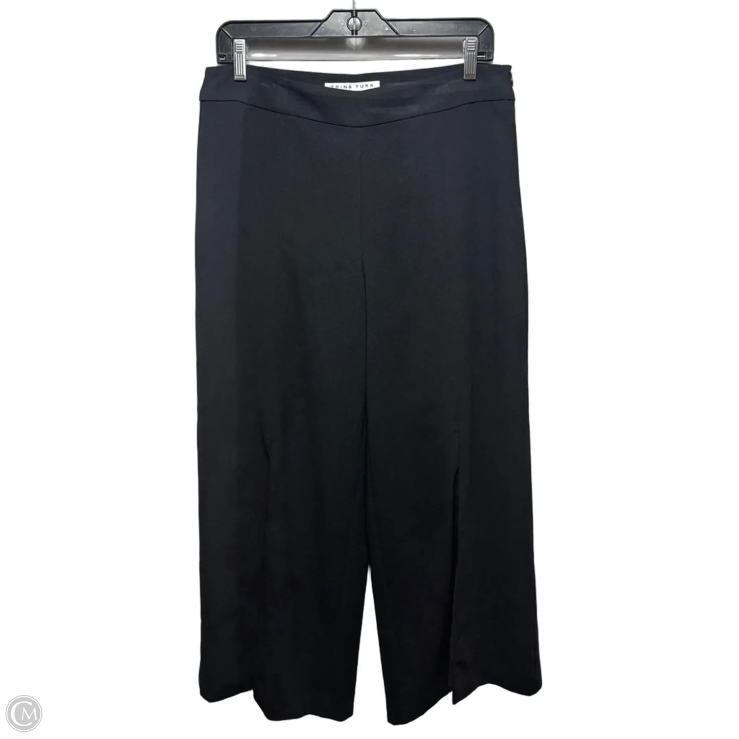 Front Split Pants Dress By Trina Turk In Black, Size: 8