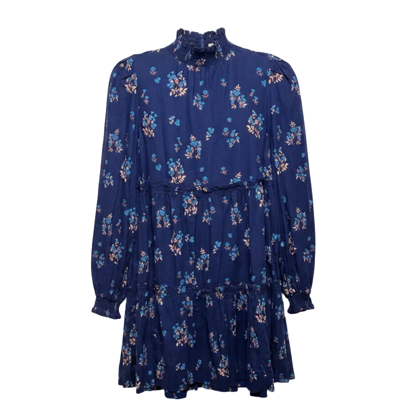 Petit Fours Mini Dress By Free People In Blue, Size: XS
