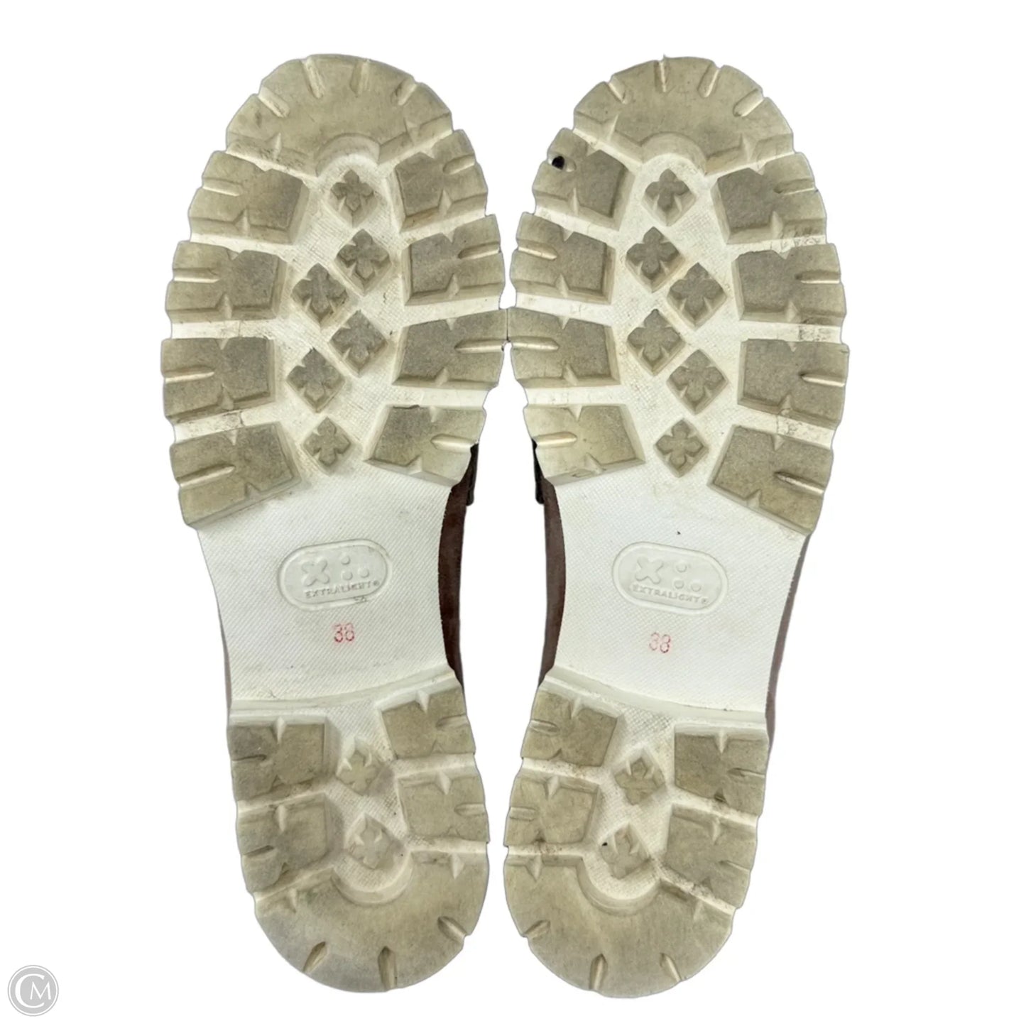 Suede Loafers By Pas de Rouge In Tan, Size: 8