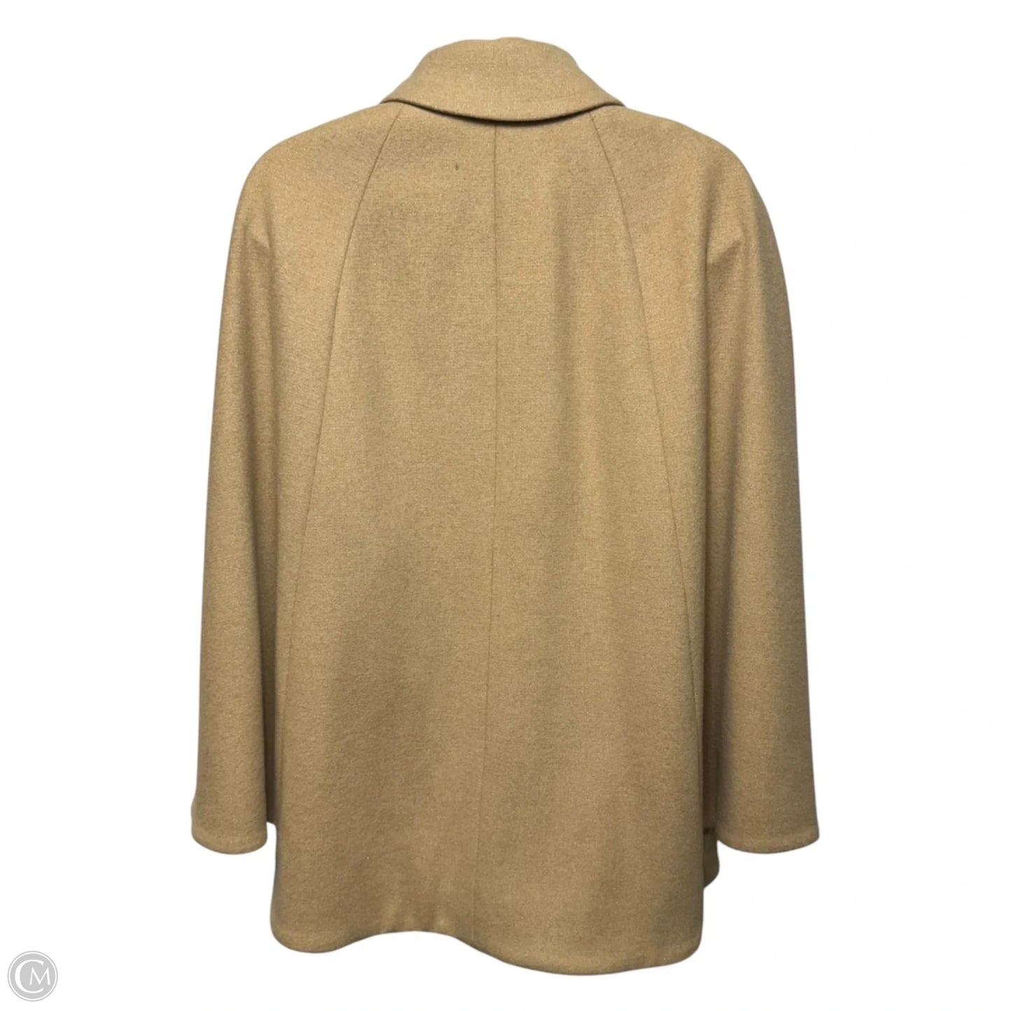 Metallic Wool Cape Coat By Etcetra In Tan, Size: 4