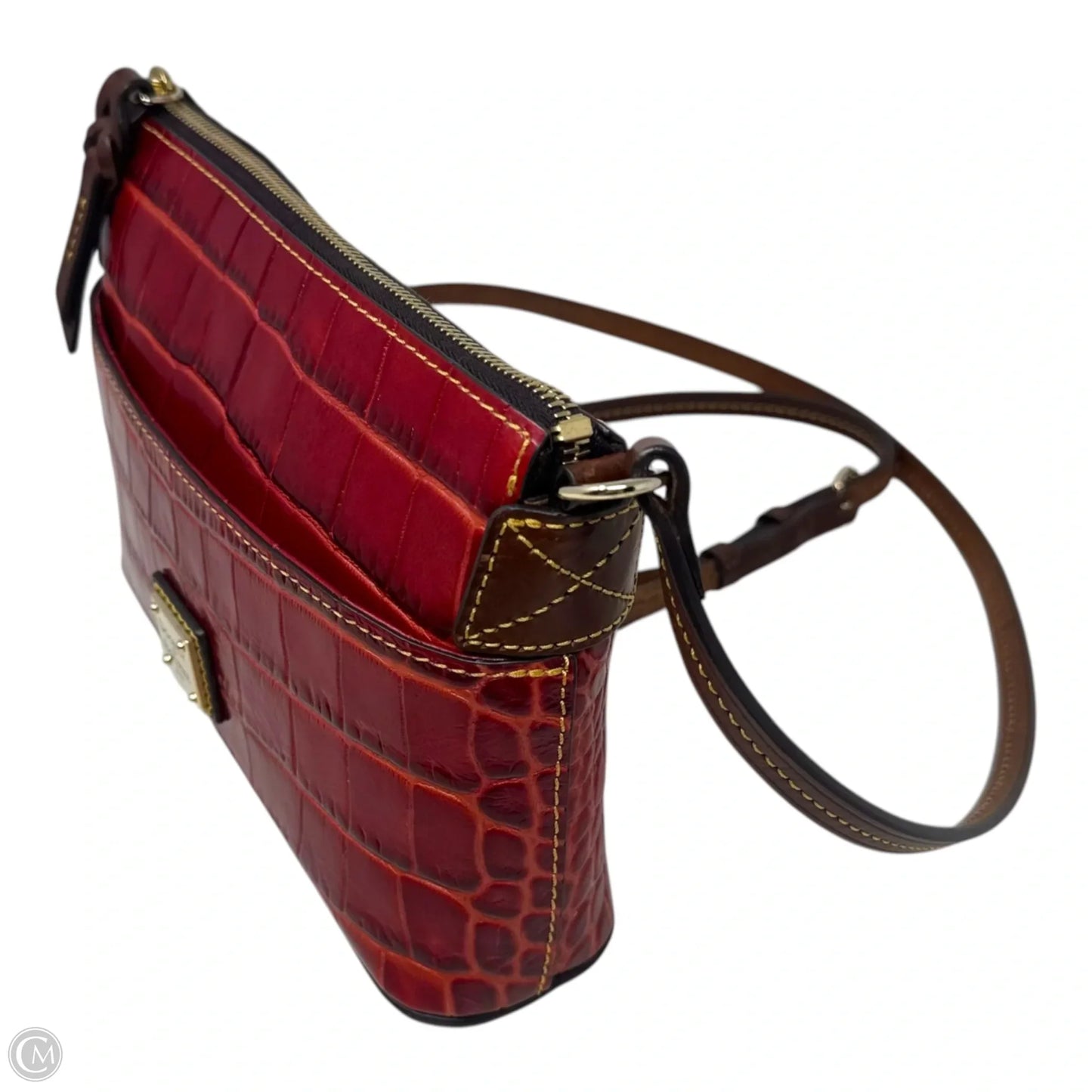 Croco Crossbody Designer By Dooney And Bourke, Size: Small