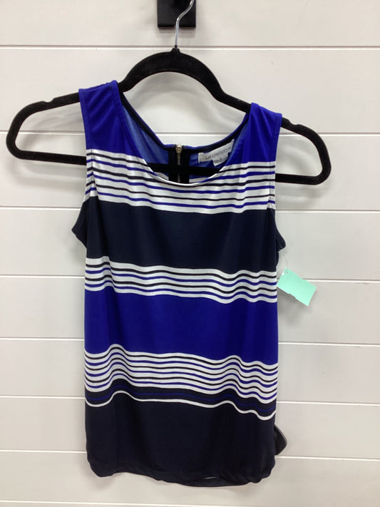 Top Sleeveless By Liz Claiborne In Black & Blue, Size:S