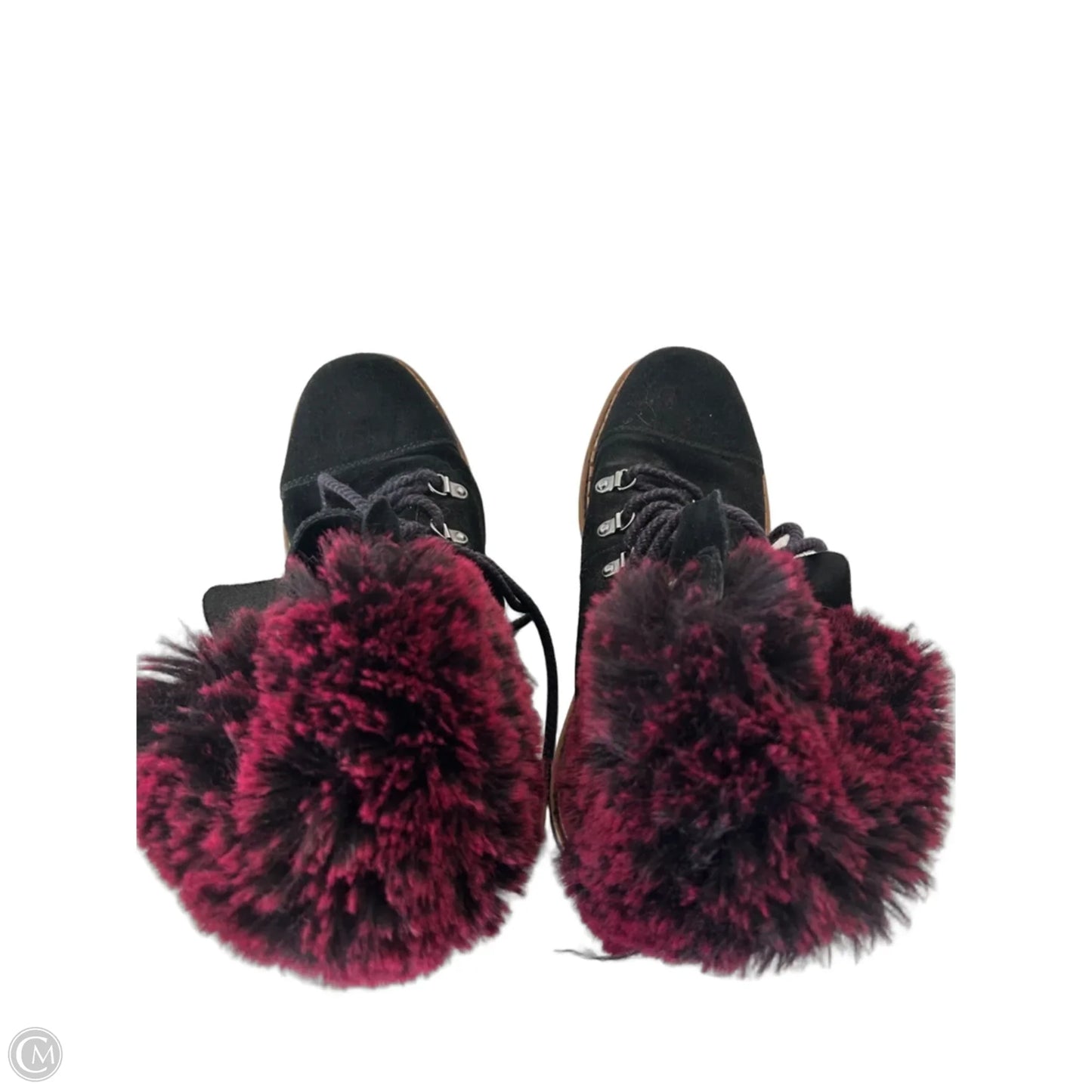 Boots Ankle Flats By Sam Edelman In Black & Red, Size: 8.5