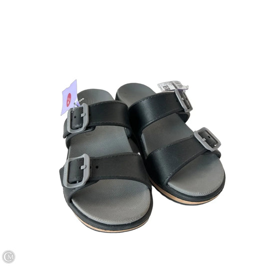 Sandals Flats By Dansko In Black & Grey, Size: 7.5