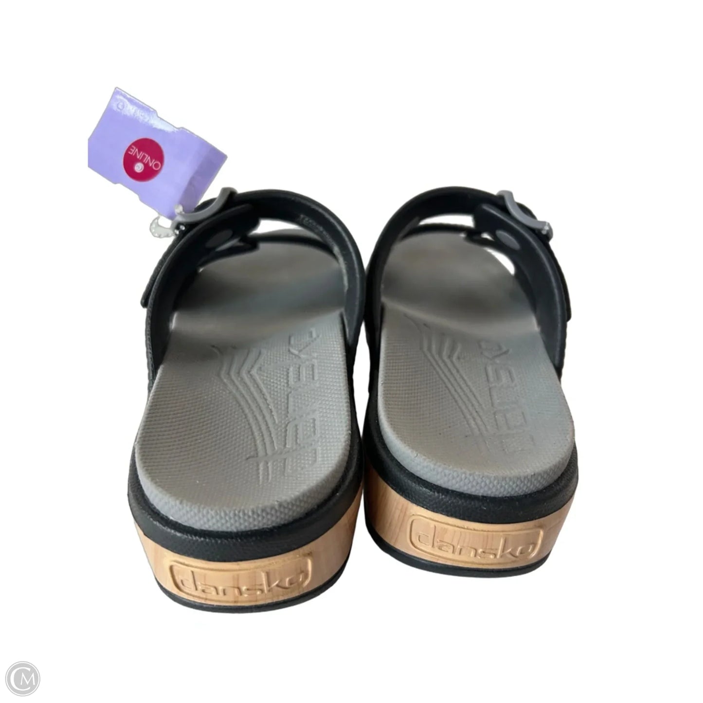 Sandals Flats By Dansko In Black & Grey, Size: 7.5
