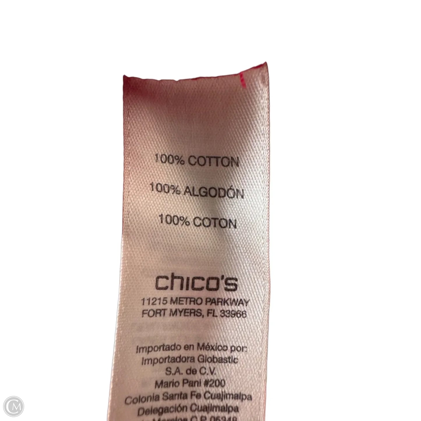 Top Sleeveless Basic By Chicos In Red, Size: M