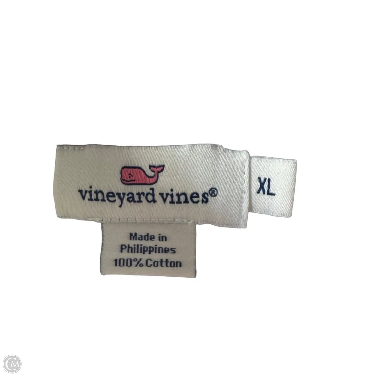 Sweatshirt Collar By Vineyard Vines In Blue & White, Size: Xl