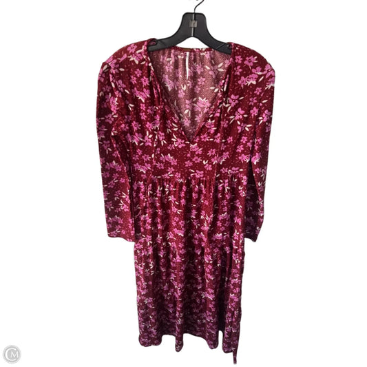 Dress Casual Midi By Free People In Red & White, Size: S