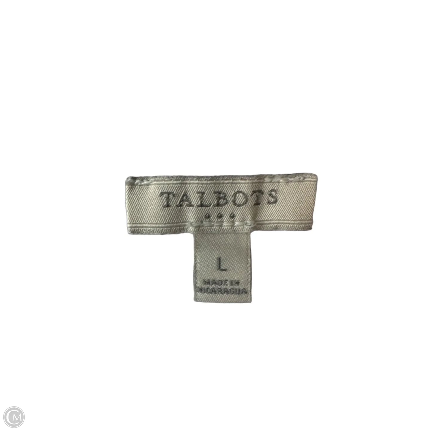 Top Long Sleeve By Talbots In Grey & Pink, Size: L