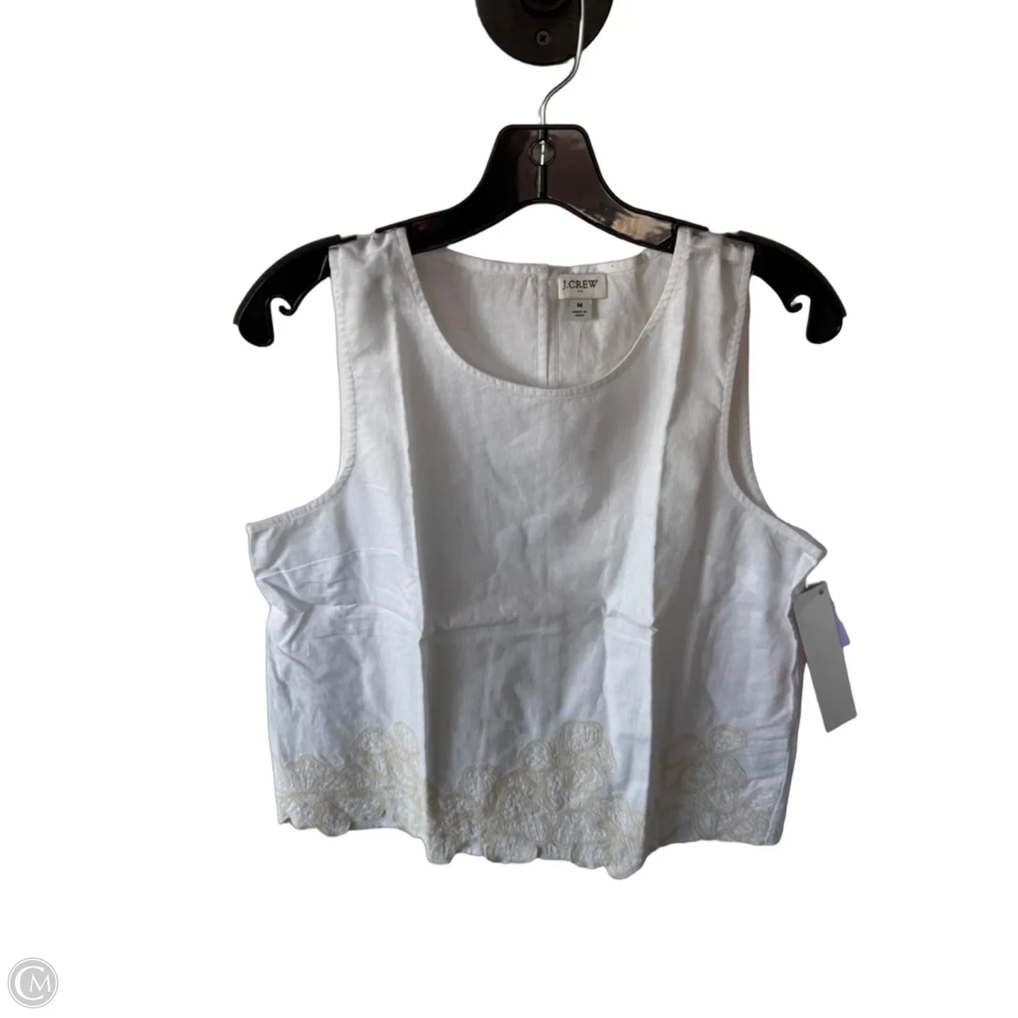 Top Sleeveless By J. Crew In Cream, Size: M