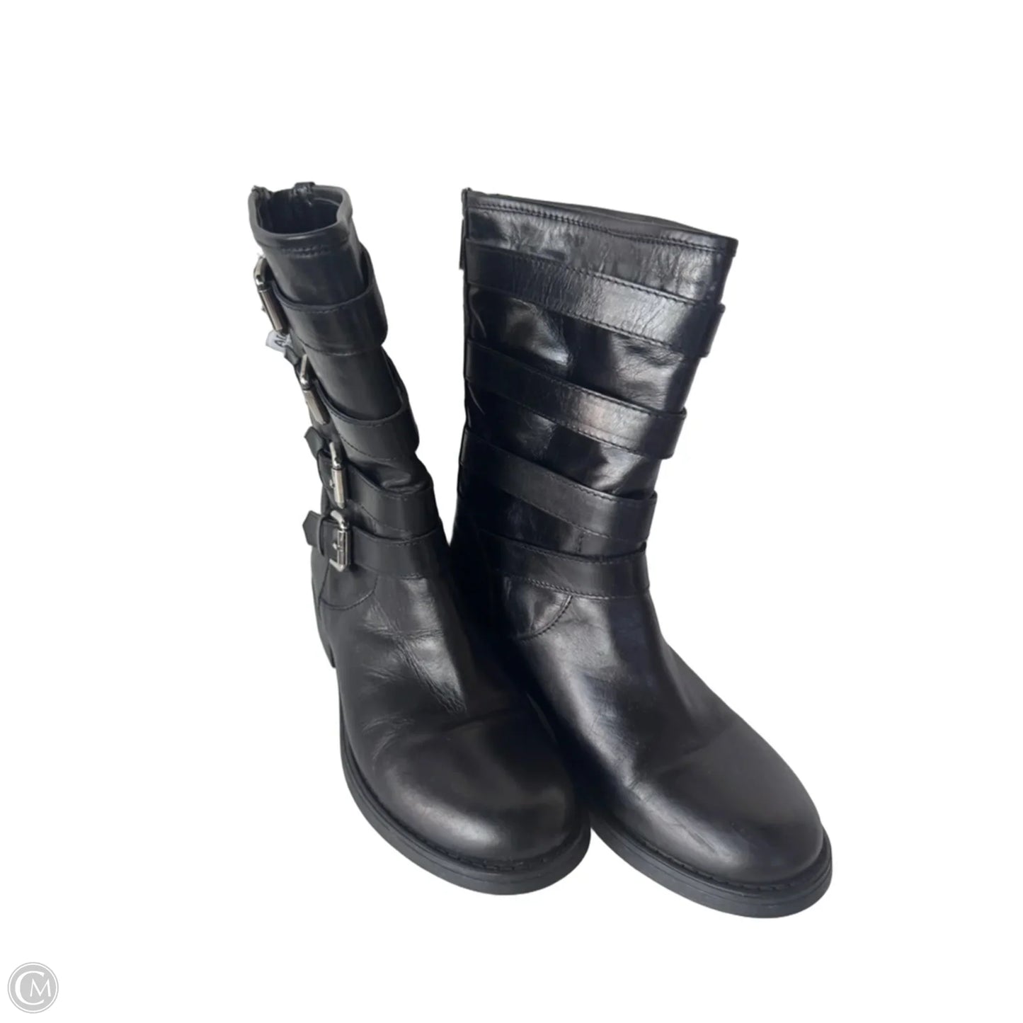 Boots Mid-calf Heels By Aquatalia In Black, Size: 8